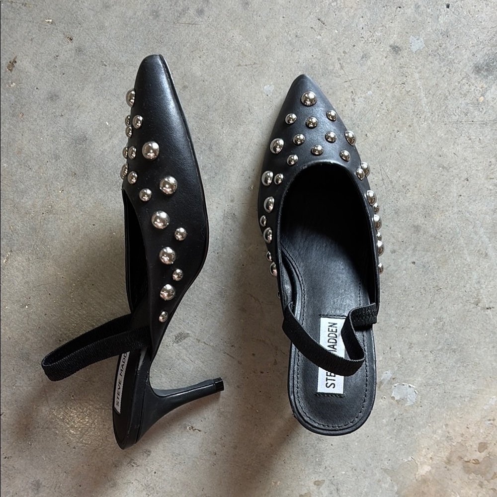 Like new Steve Madden studded slingback kitten heel 7